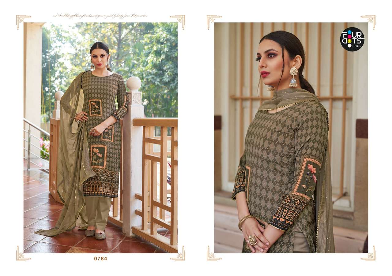 four dots paahi 781-784 series exclusive designer salwar suits manufacturer surat 