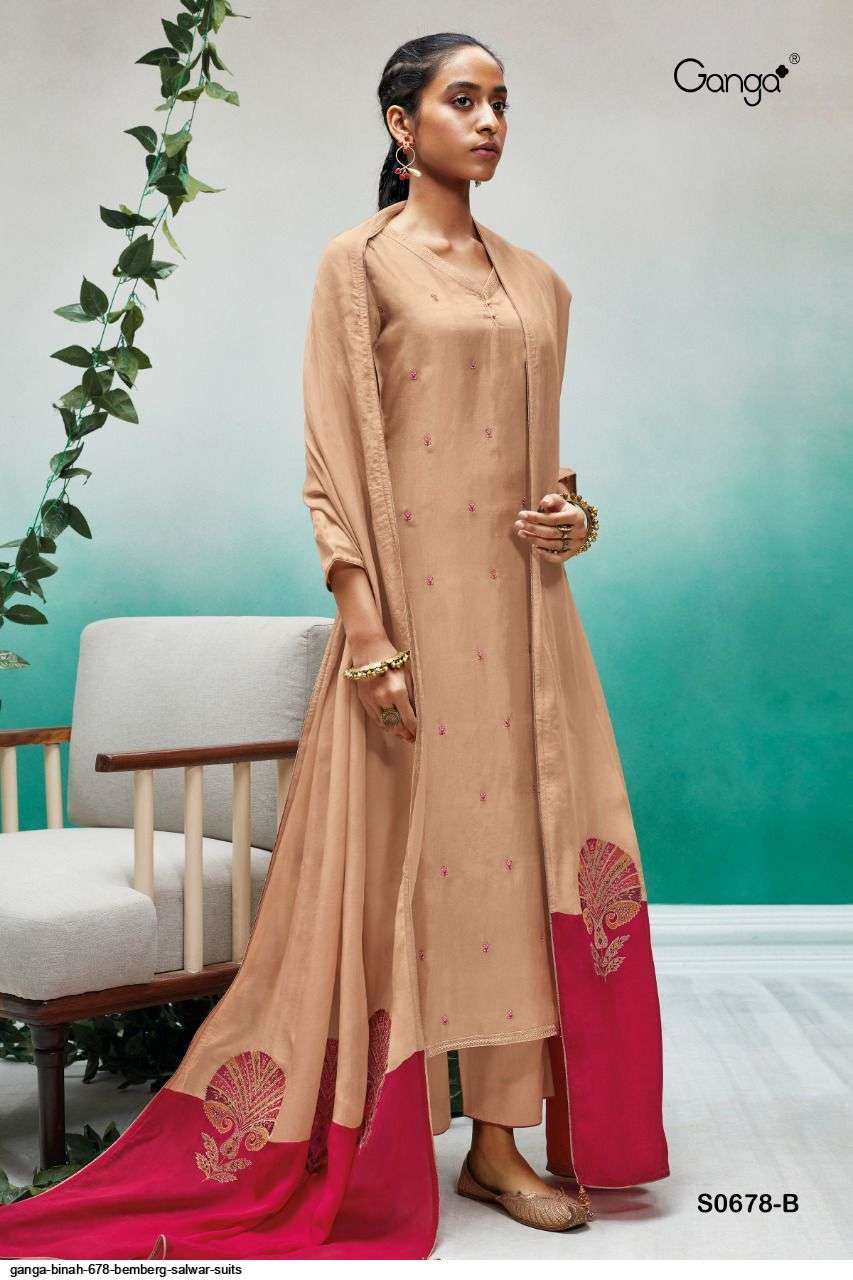 ganga binah indian designer salwar suits manufacturer surat