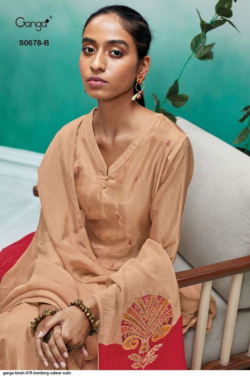 ganga binah indian designer salwar suits manufacturer surat