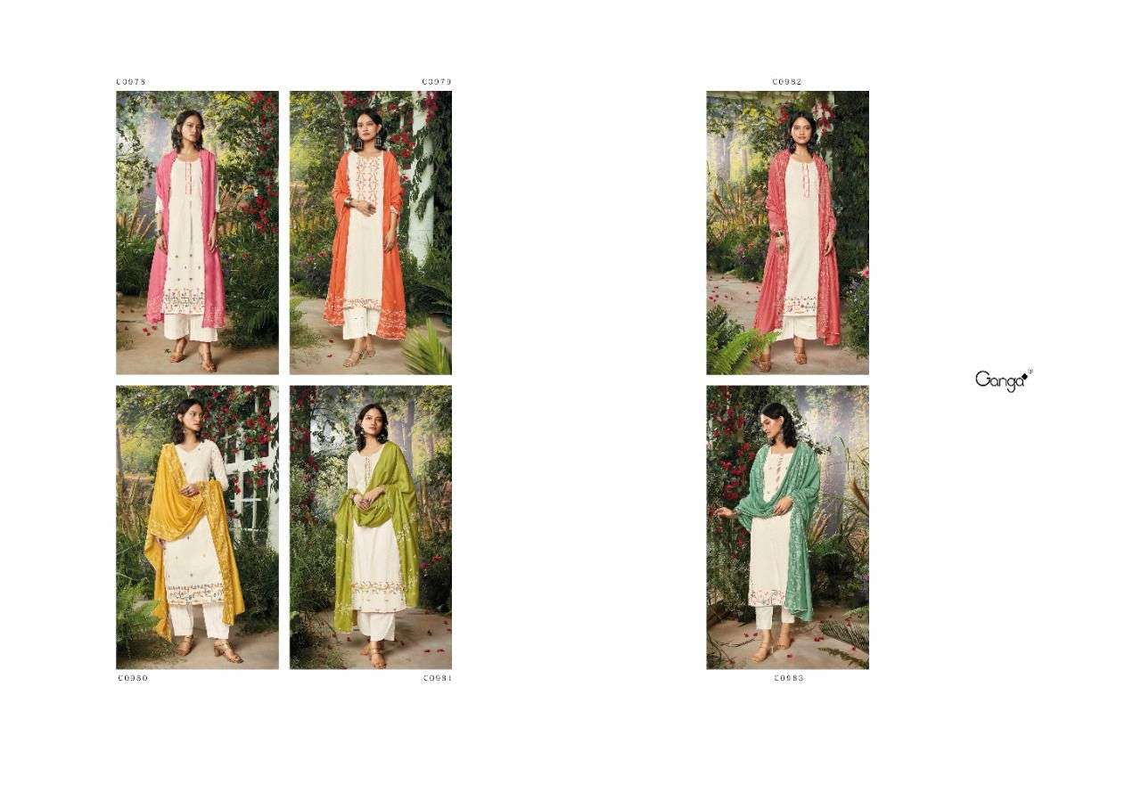 ganga garden song stylish look designer salwar suits manufacturer surat