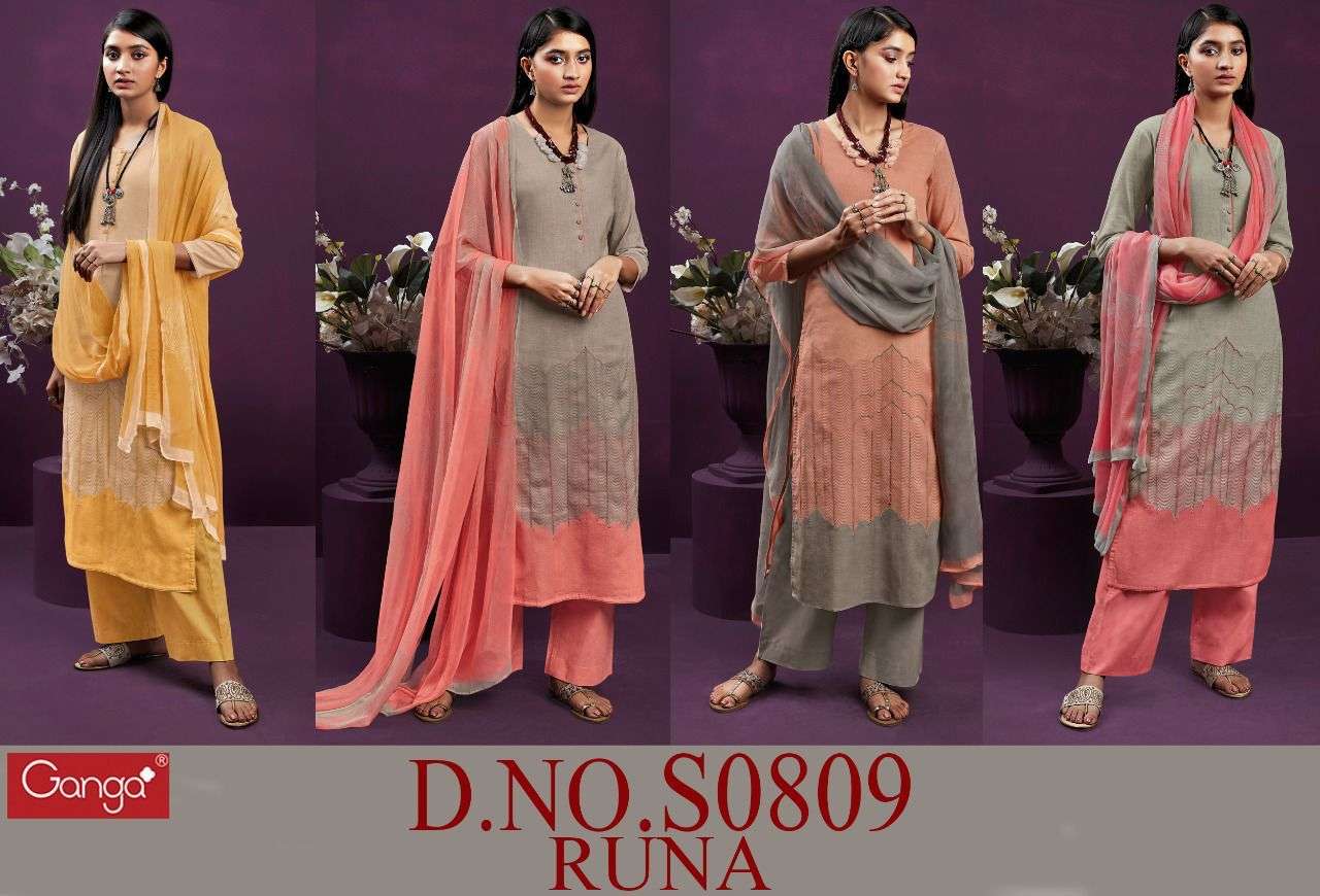 ganga runa 809 stylish designer salwar kameez wholesale price surat 