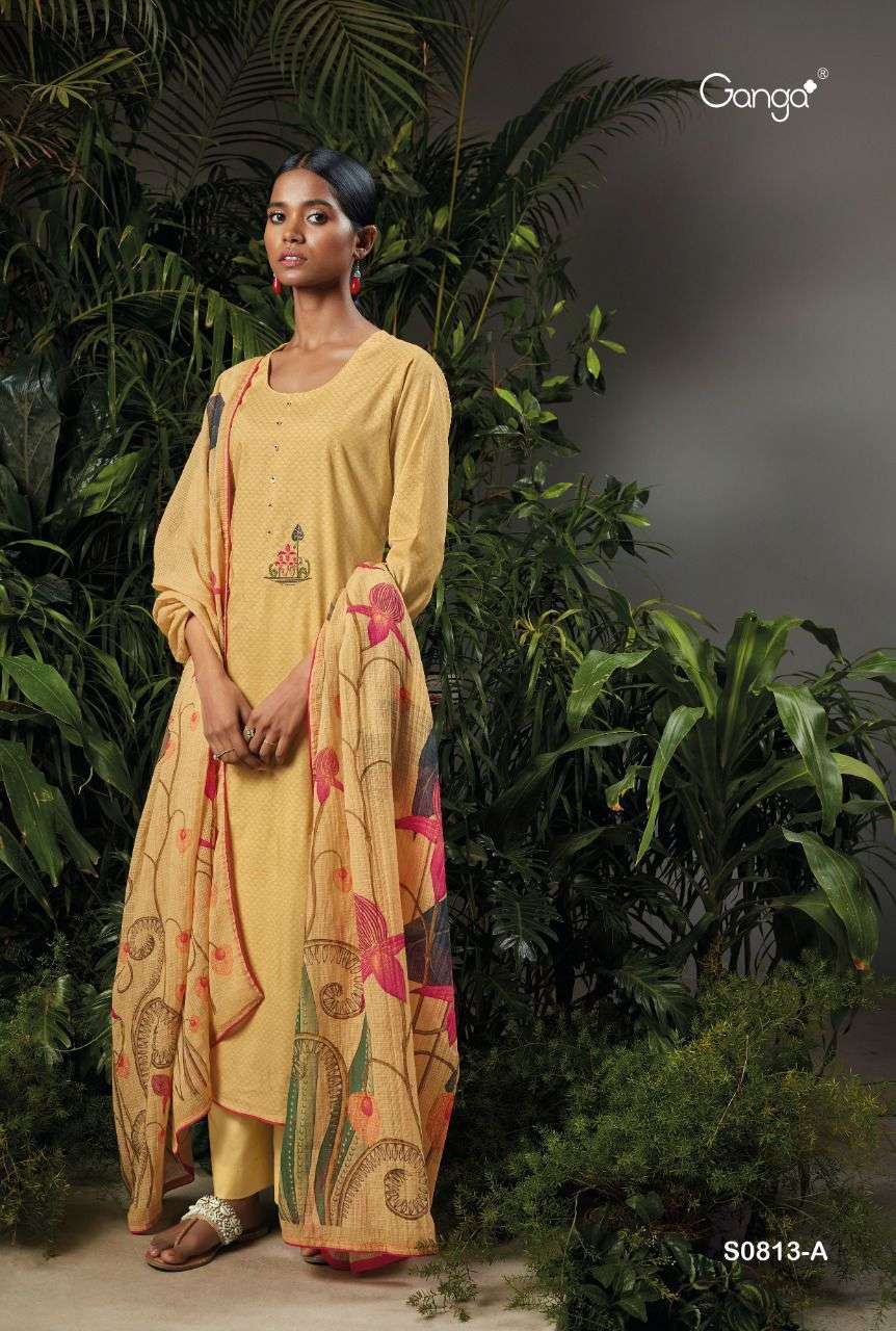 ganga saori 813 series indian designer salwar kameez online supplier surat