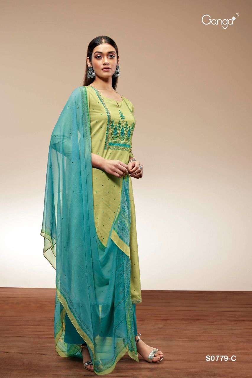 ganga shalin stylish designer salwar suits online supplier surat