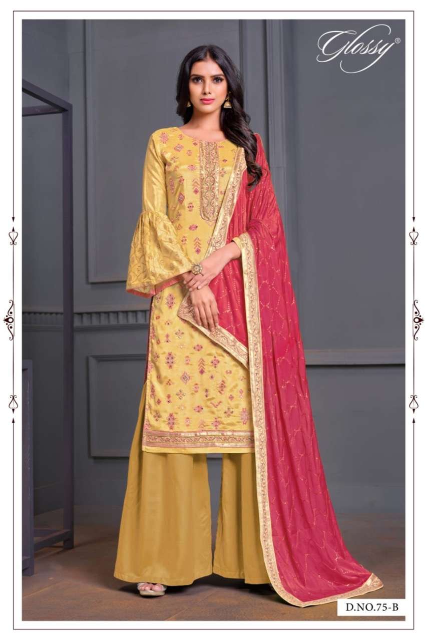 glossy 75 series exclusive designer salwar kameez manufacturer surat