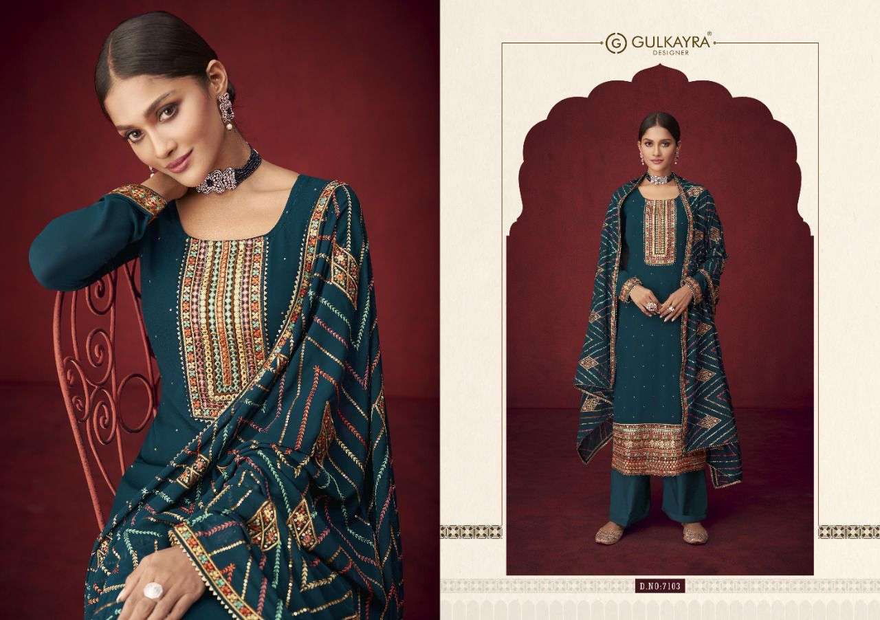 gulkayra Designer saayra 7101-7105 exclusive designer salwar suits wholesale price surat