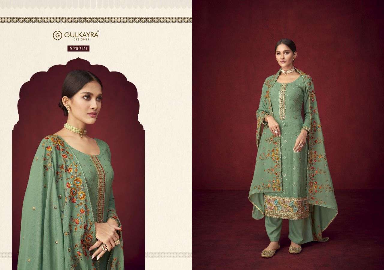 gulkayra Designer saayra 7101-7105 exclusive designer salwar suits wholesale price surat
