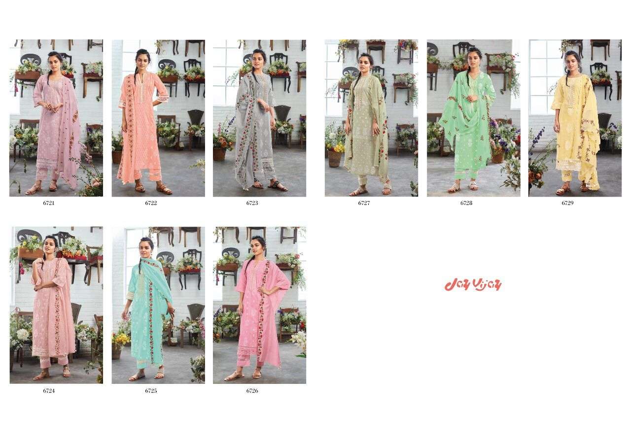 jayvijay ulfat 6721-6729 series stylish designer salwar kameez wholesale price online