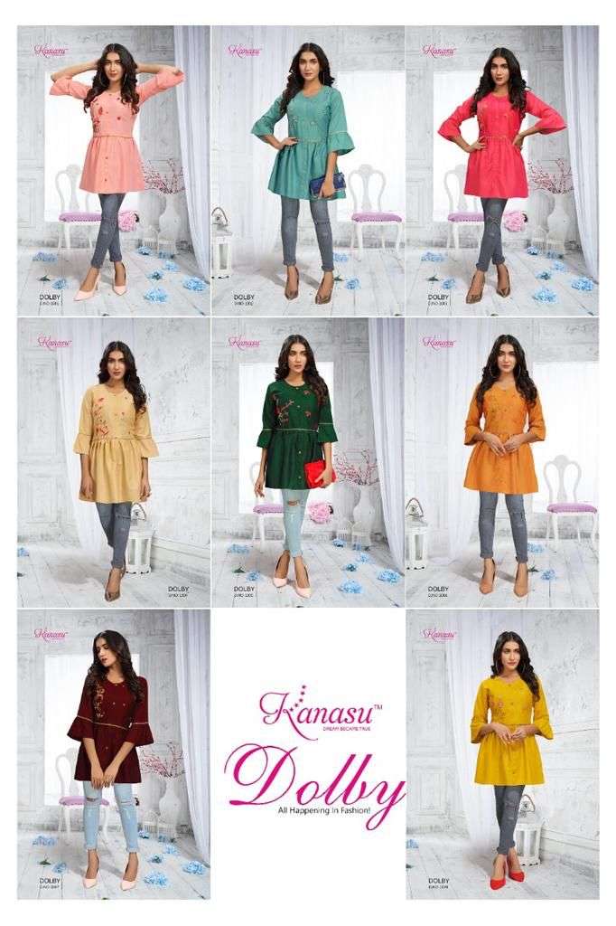 kanasu dolby trendy designer kurti catalogue online supplier surat 