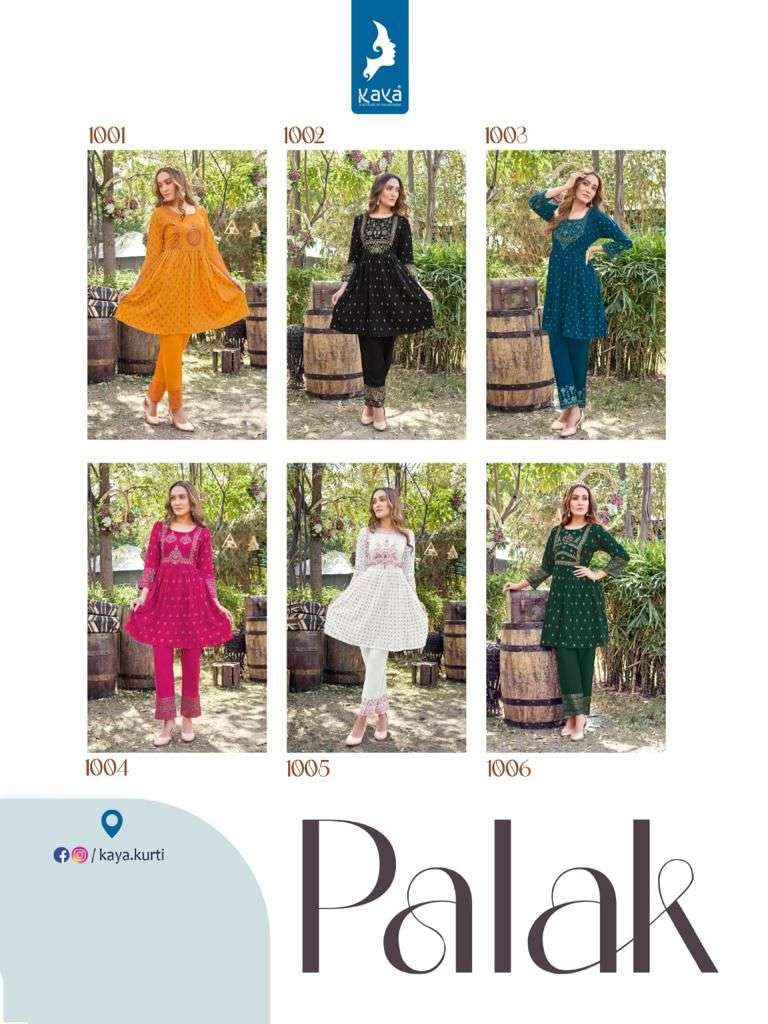 kaya palak fancy designer kurti catalogue online supplier surat