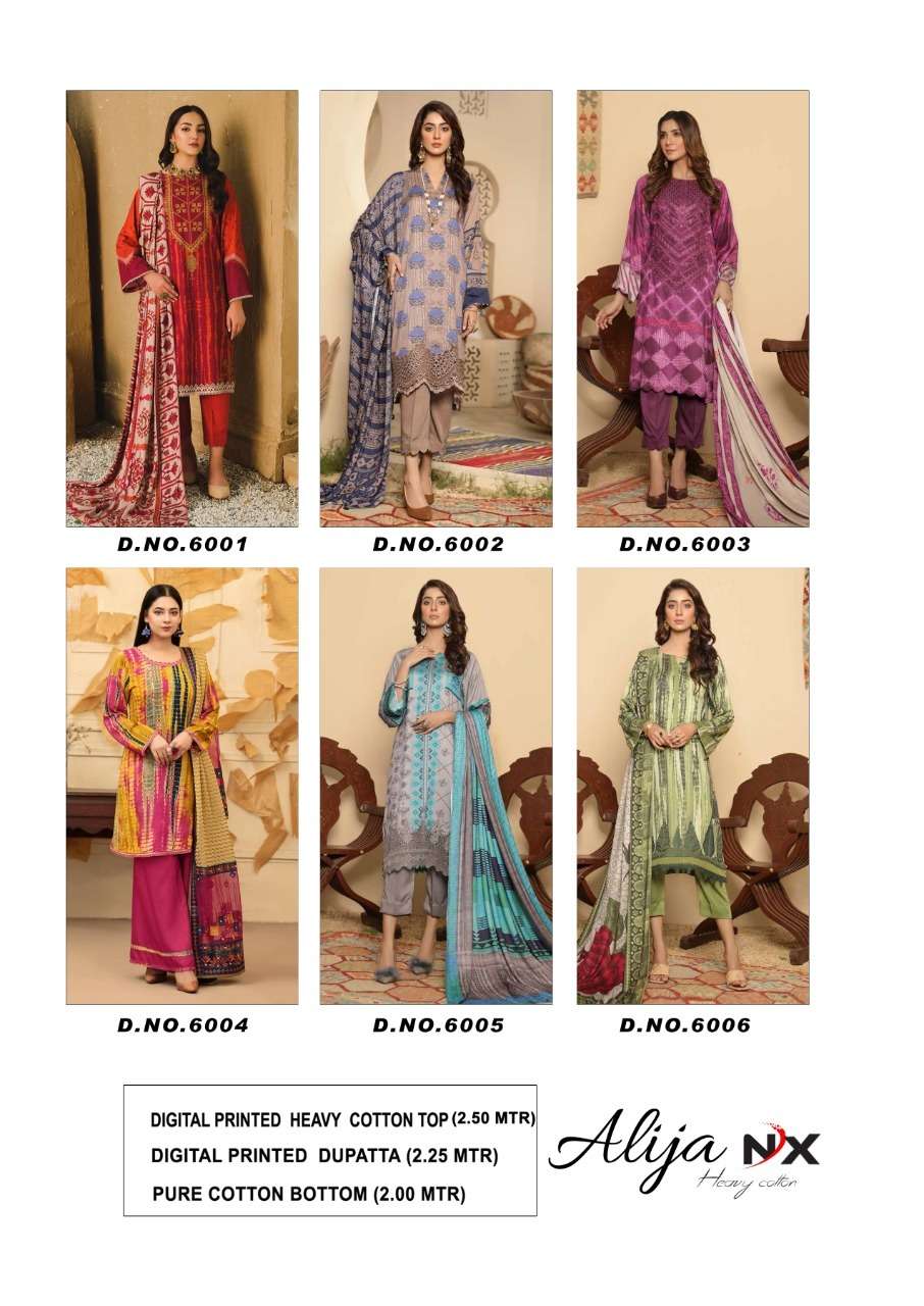 keval fab alija nx 6001-6006 series pakistani designer salwar kameez wholesaler surat