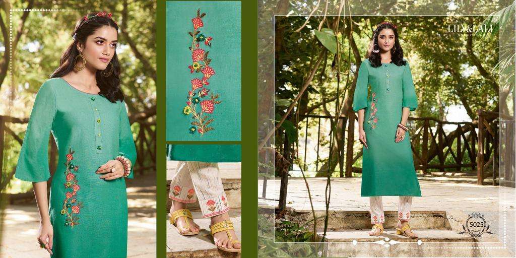 lily&lali modesty 5021-5026 series fancy designer kurti catalogue collection 2022