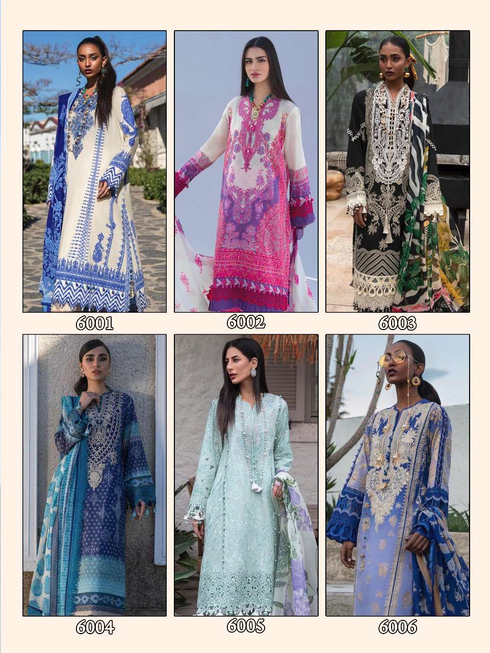 majesty sana safina vol 6 6001-6006 series pakistani designer salwar suits online
