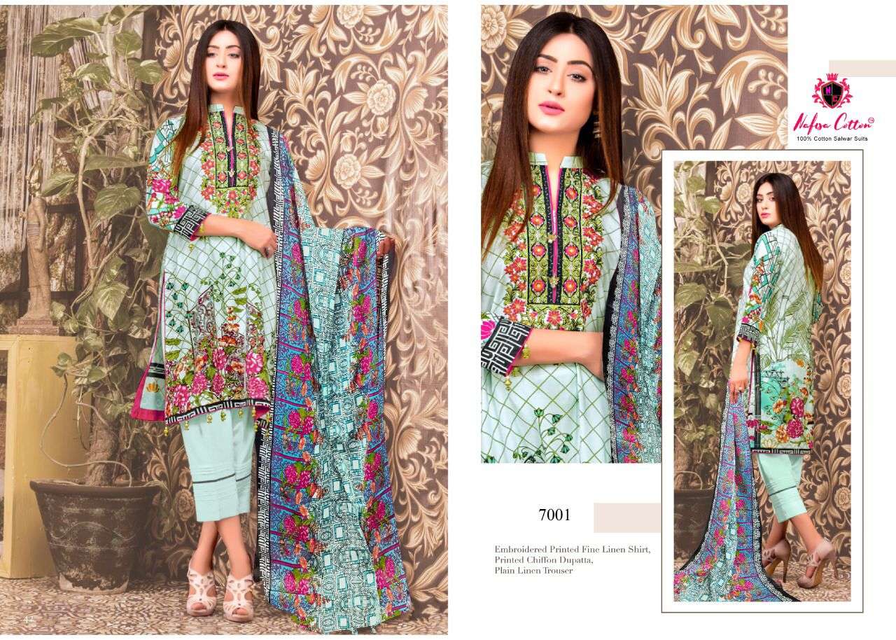 nafisa cotton sahil designor cotton collection vol 7 pakistani designer salwar kameez wholesaler surat