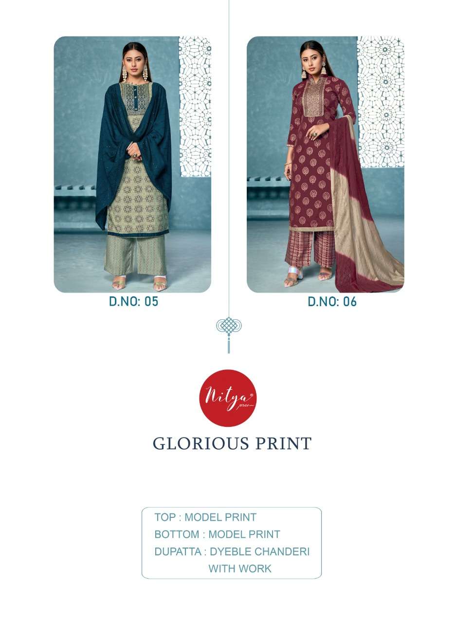 nitya glorious print unstich designer salwar kameez online wholesaler surat