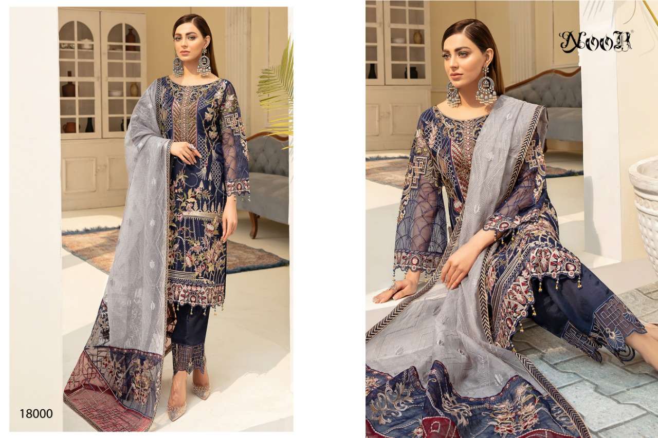 noor rangoon vol 3 exclusive designer pakistani suits wholesaler surat 