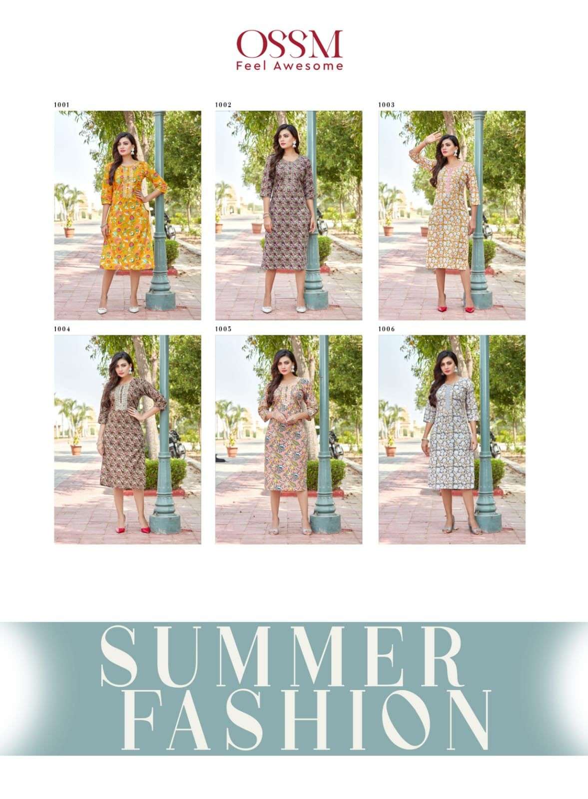 ossm summer fashion trendy kurtis catalogue wholesale price surat