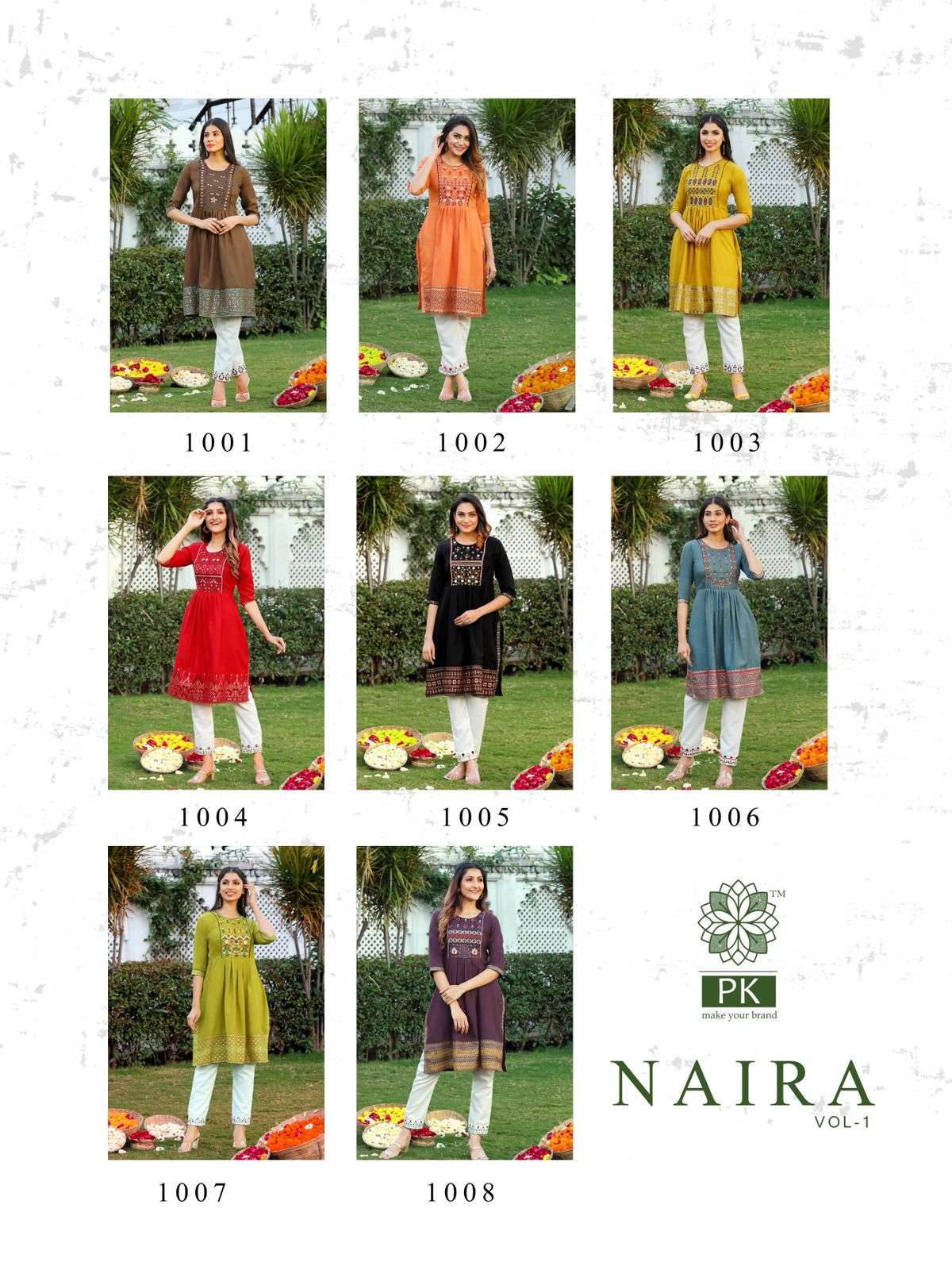pk naira vol 1 trendy designer kurti catalogue wholesale price surat