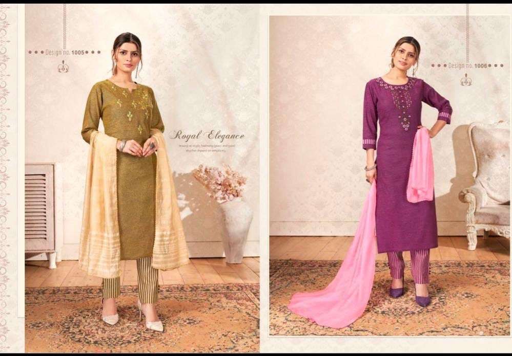 poonam designer dhadkan top pant with dupatta kurti catalogue manufacturer surat 