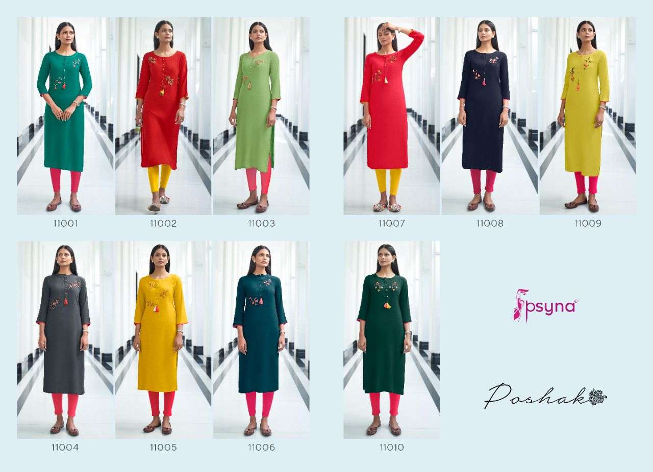 psyna poshak vol 11 stylish designer kurti catalogue collection 2022