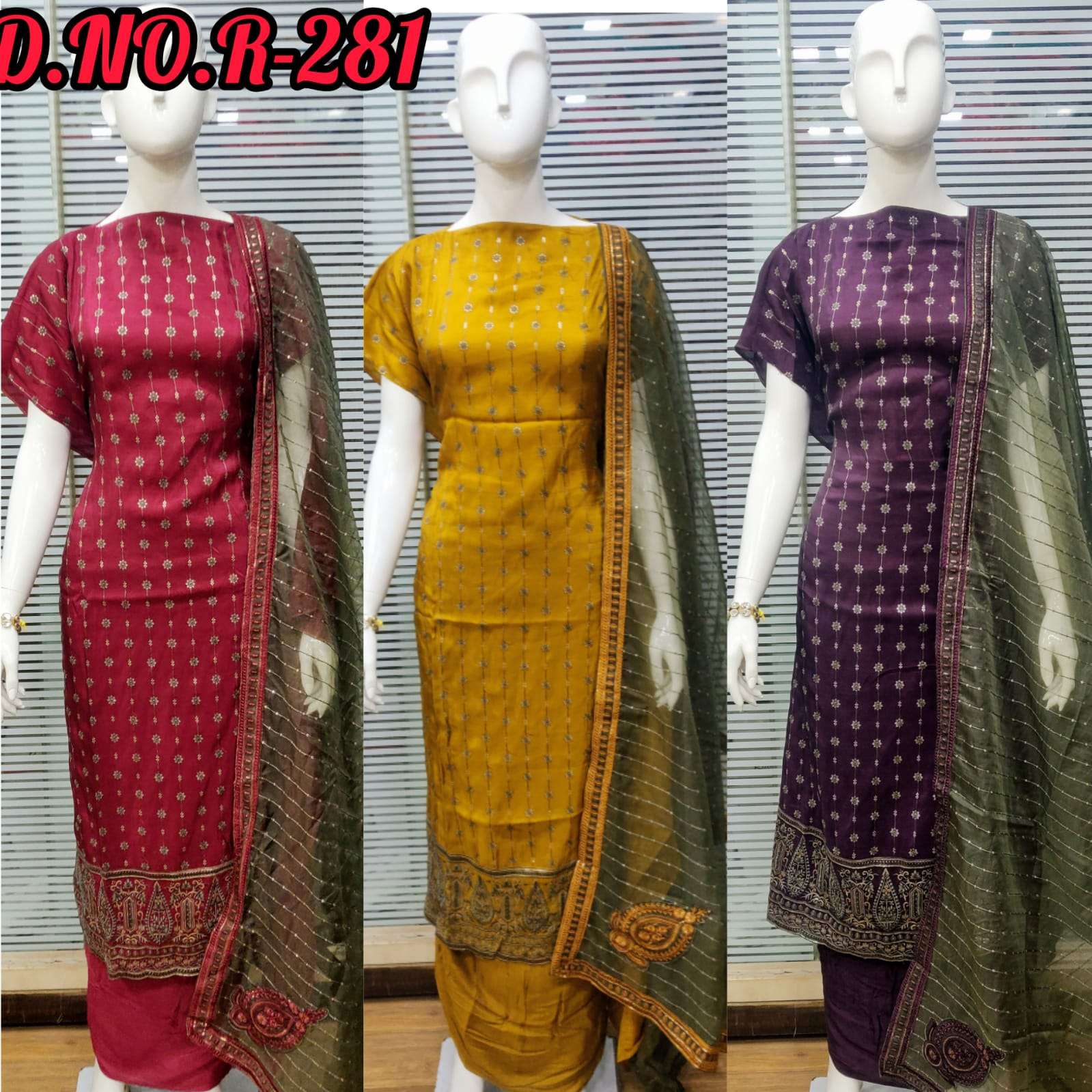 rama fashion 281 series stylish designer salwar suits wholesale price surat