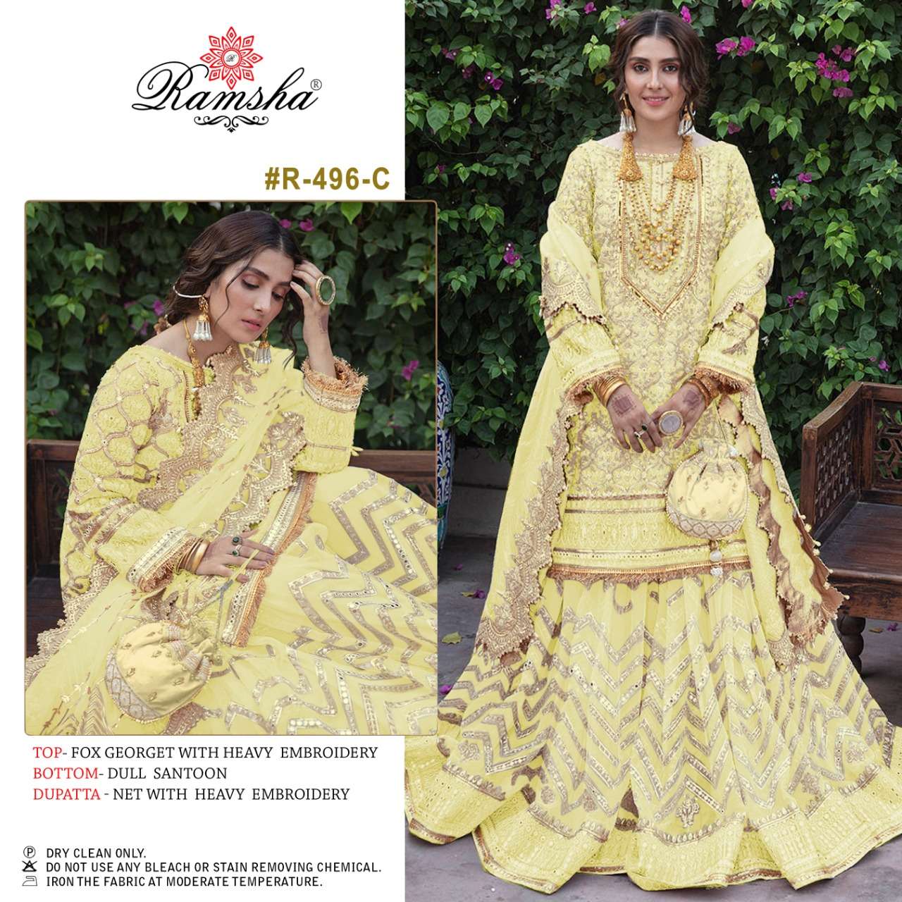 ramsha 496 series stylish designer pakistani salwar kameez wholesaler surat