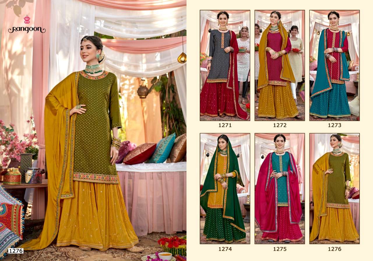  rangoon rasham 1271-1276 series party wear kurti catalogue online supplier surat