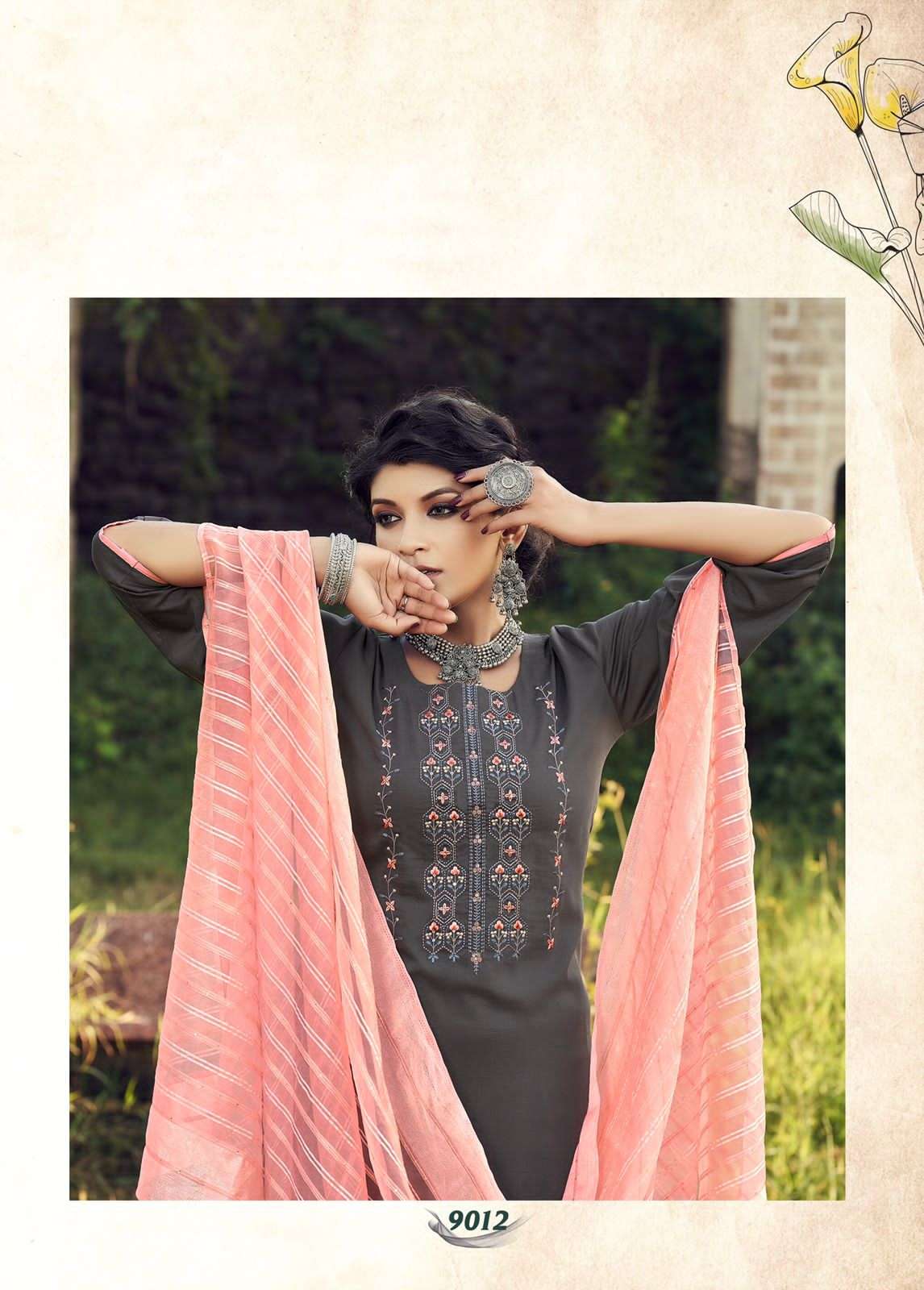 rijiya trends mascara vol 2 stylish designer look kurti catalogue manufacturer surat