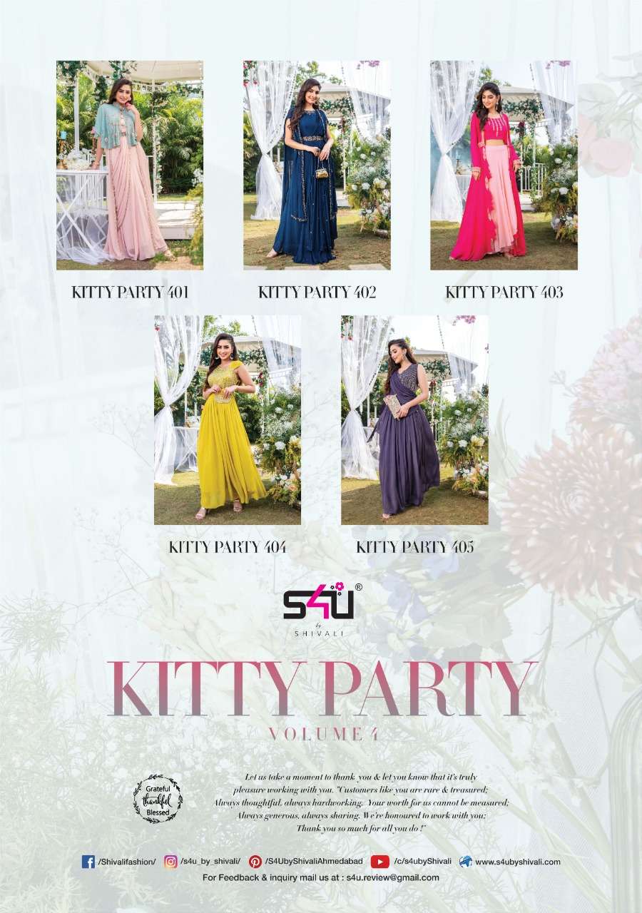 s4u kitty party vol 4 designer wear party look kurtis collection wholesale price 