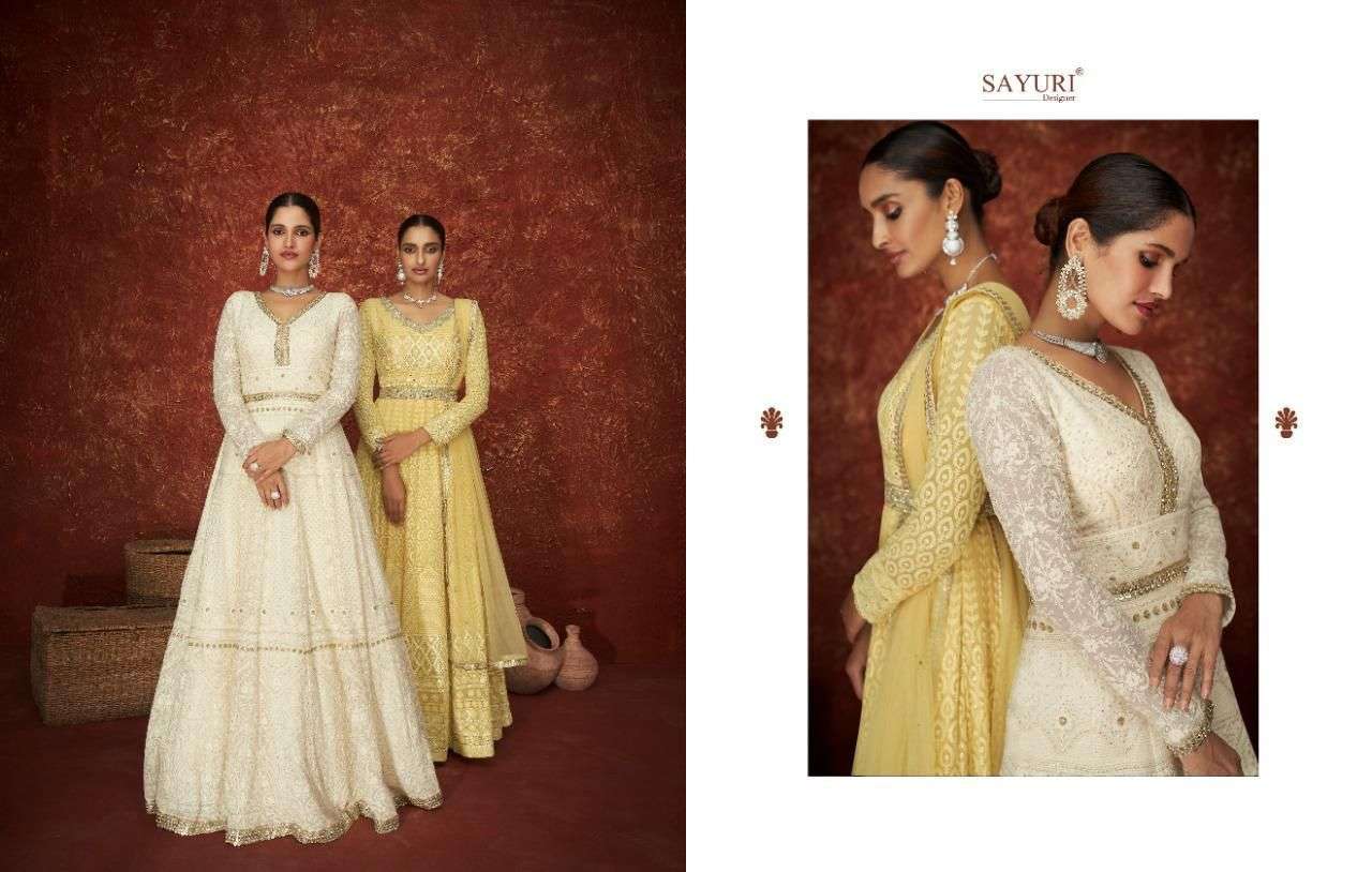 sayuri designer ameera 137-139 series exclusive designer party wear dress wholesaler surat