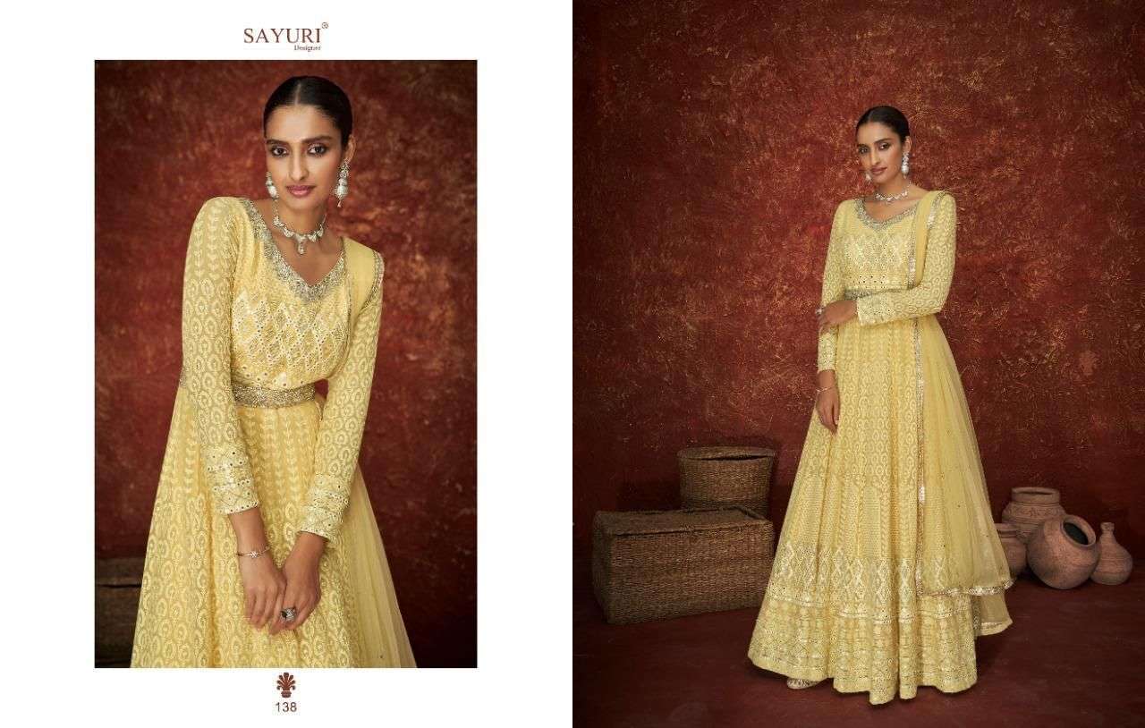 sayuri designer ameera 137-139 series exclusive designer party wear dress wholesaler surat