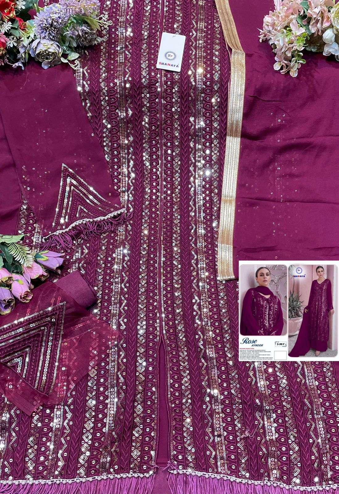 shanaya aynoor 99 colours edition wholesale salwar kameez catalogue surat