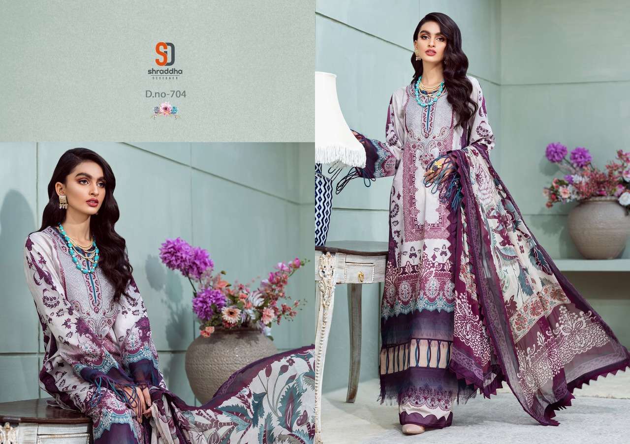   shraddha designer vintage vol 7 chiffon pakistani designer salwar kameez manufacturer surat 