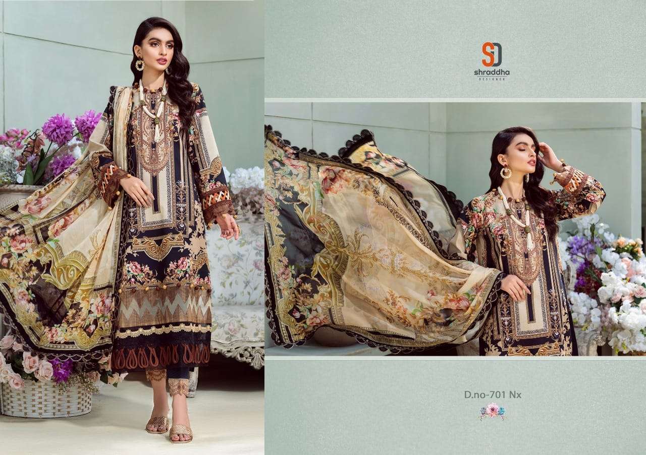shraddha designer vintage vol 7 nx chiffon pakistani designer salwar kameez wholesaler india