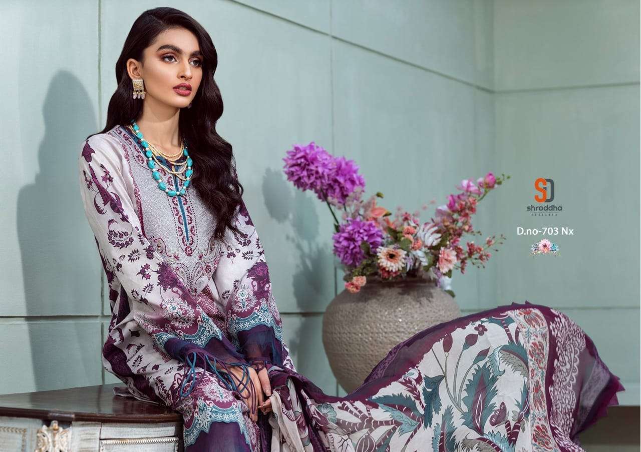 shraddha designer vintage vol 7 nx cotton pakistani designer salwar kameez online 