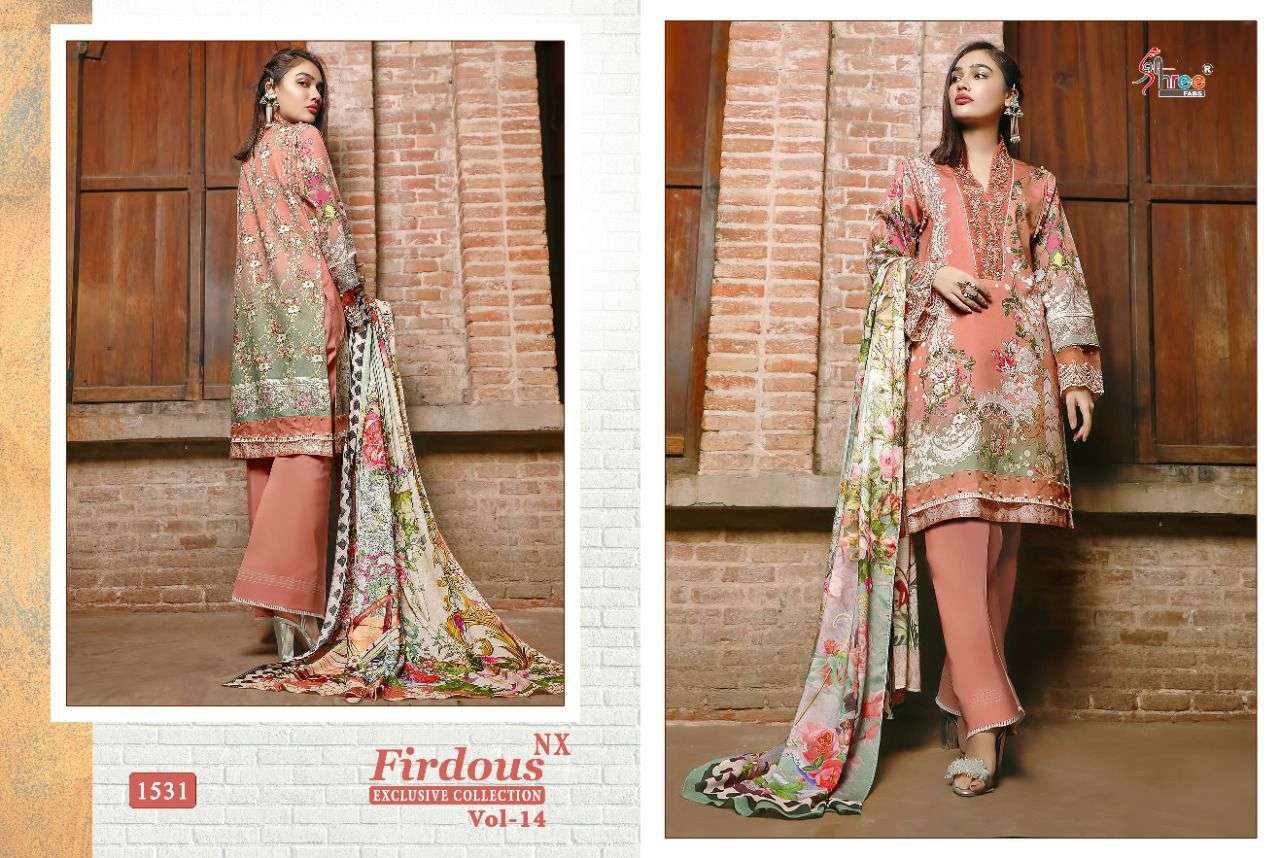 shree fab firdous exclusive collection vol 14 nx chiffon pakistani salwar suits manufacturer india