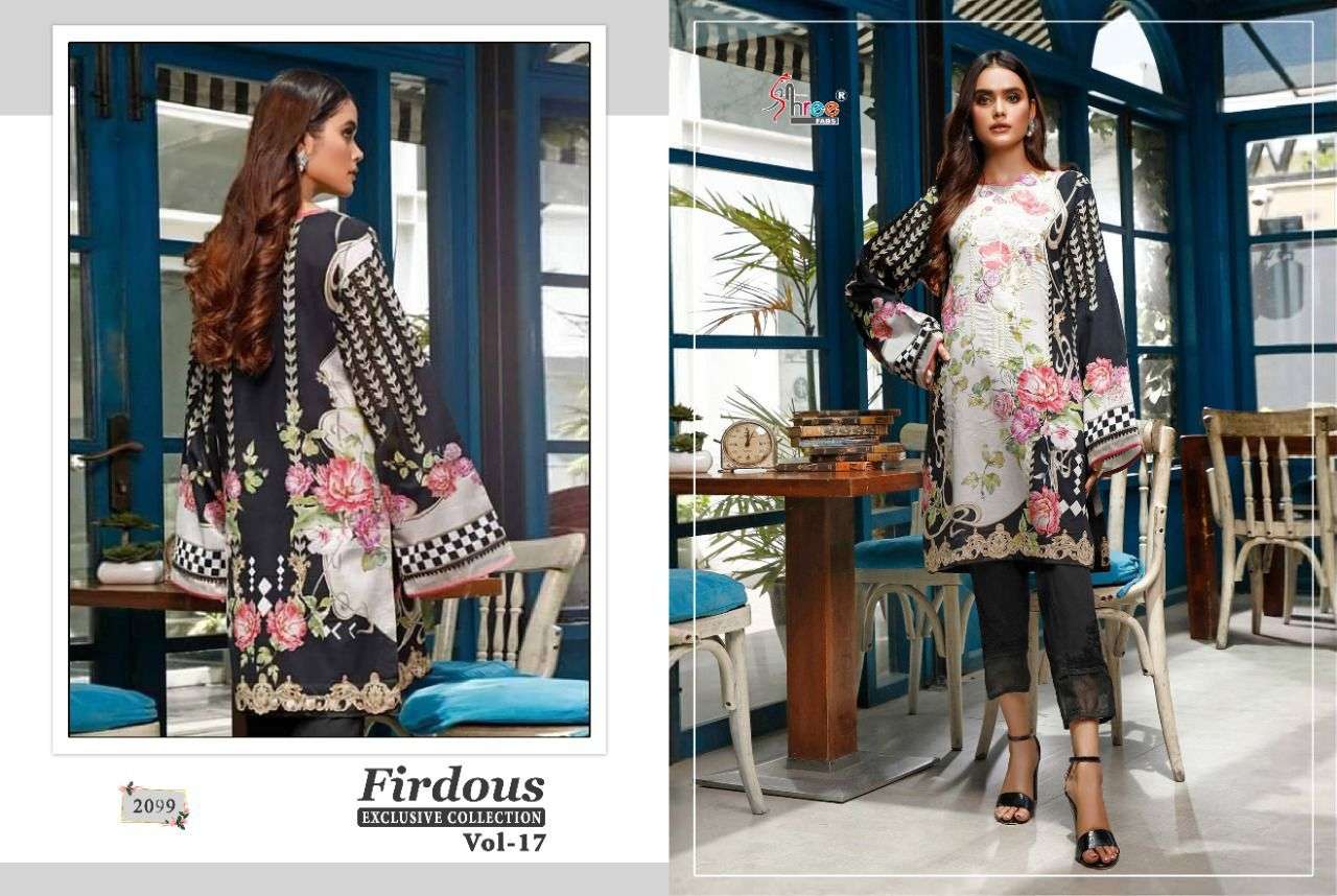 shree fabs firdous exclusive collection vol 17 cotton pakistani designer salwar kameez wholesaler india