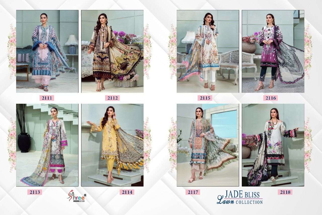 shree fabs jade bliss lawn collection chiffon pakistani designer salwar kameez manufacturer india