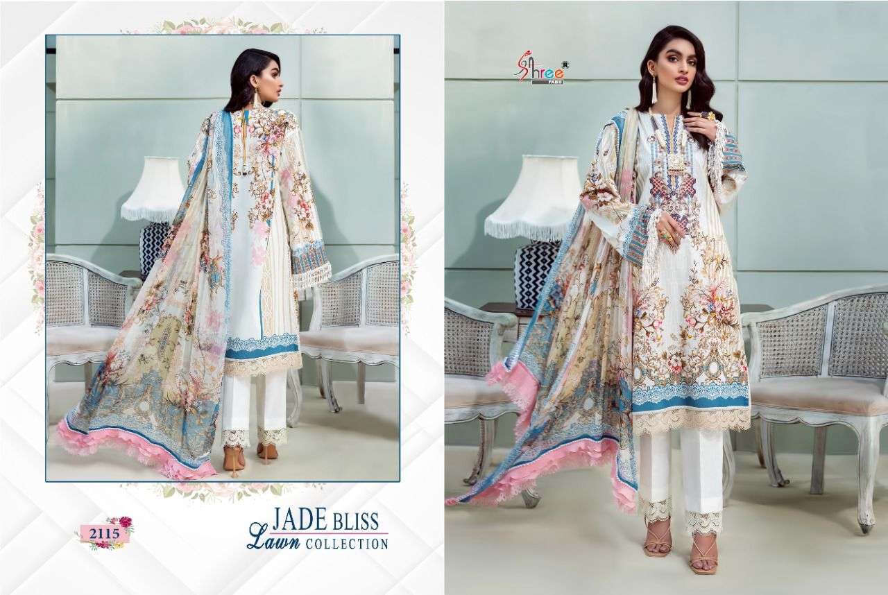 shree fabs jade bliss lawn collection cotton pakistani designer salwar kameez wholesaler surat