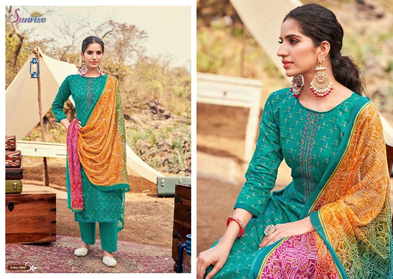 sunrise super gold vol 7 7001-7010 series stylish designer salwar suits collection 2022
