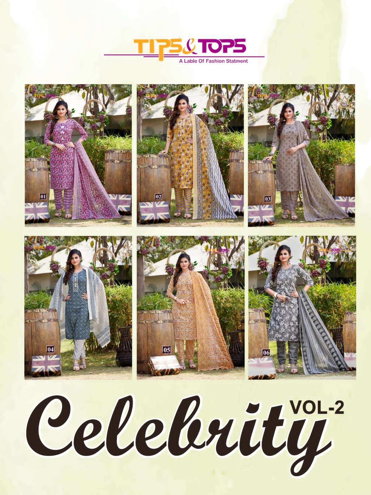 tips&tops celebrity vol 2 stylish designer kurti catalogue new collection
