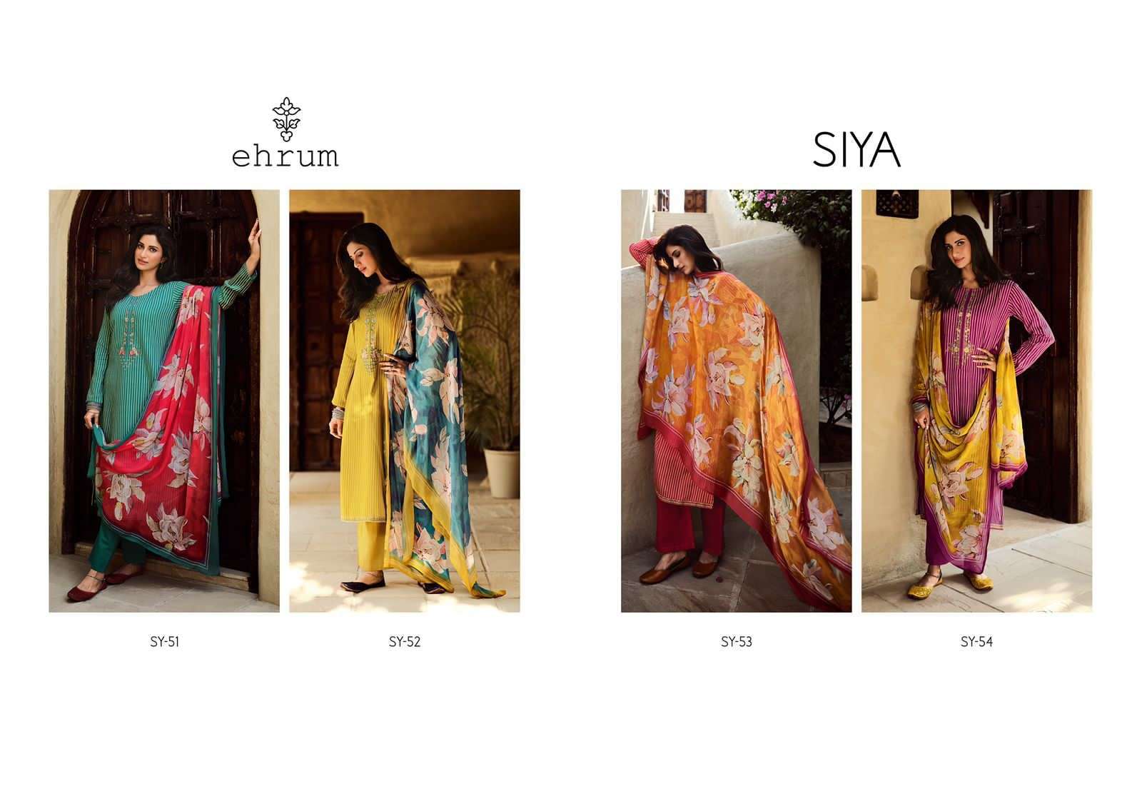 varsha fashion siya 51-54 series punjabi salwar kameez pratham exports surat