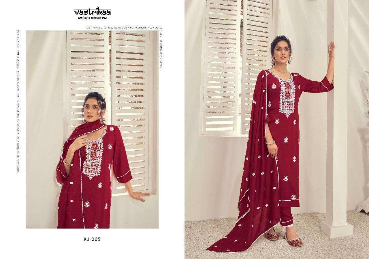 vastrikaa noor embroidered work kurtis bottom dupatta set wholesale price surat