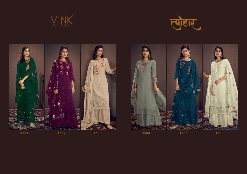 vink tyohar 1561-1566 series party wear kurtis online wholesale price surat