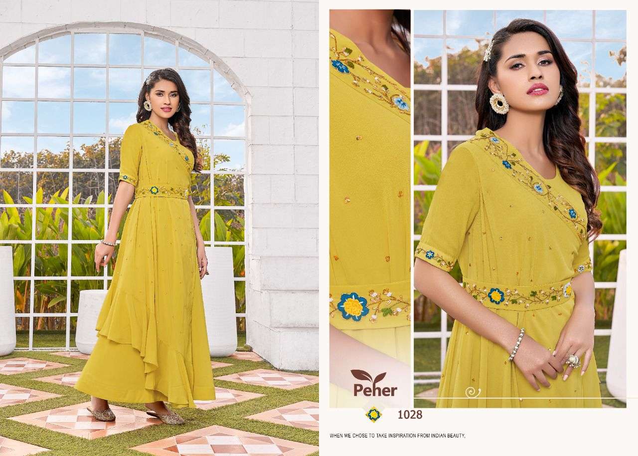 vivil silk mills retro stylish look designer kurti catalogue wholesale price surat