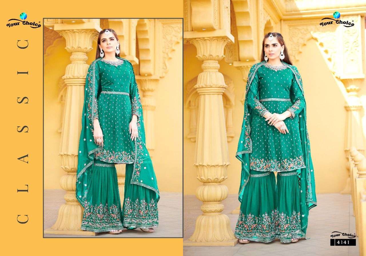 your choice benz 4138-4143 exclusive designer party wear salwar suits manufacturer surat