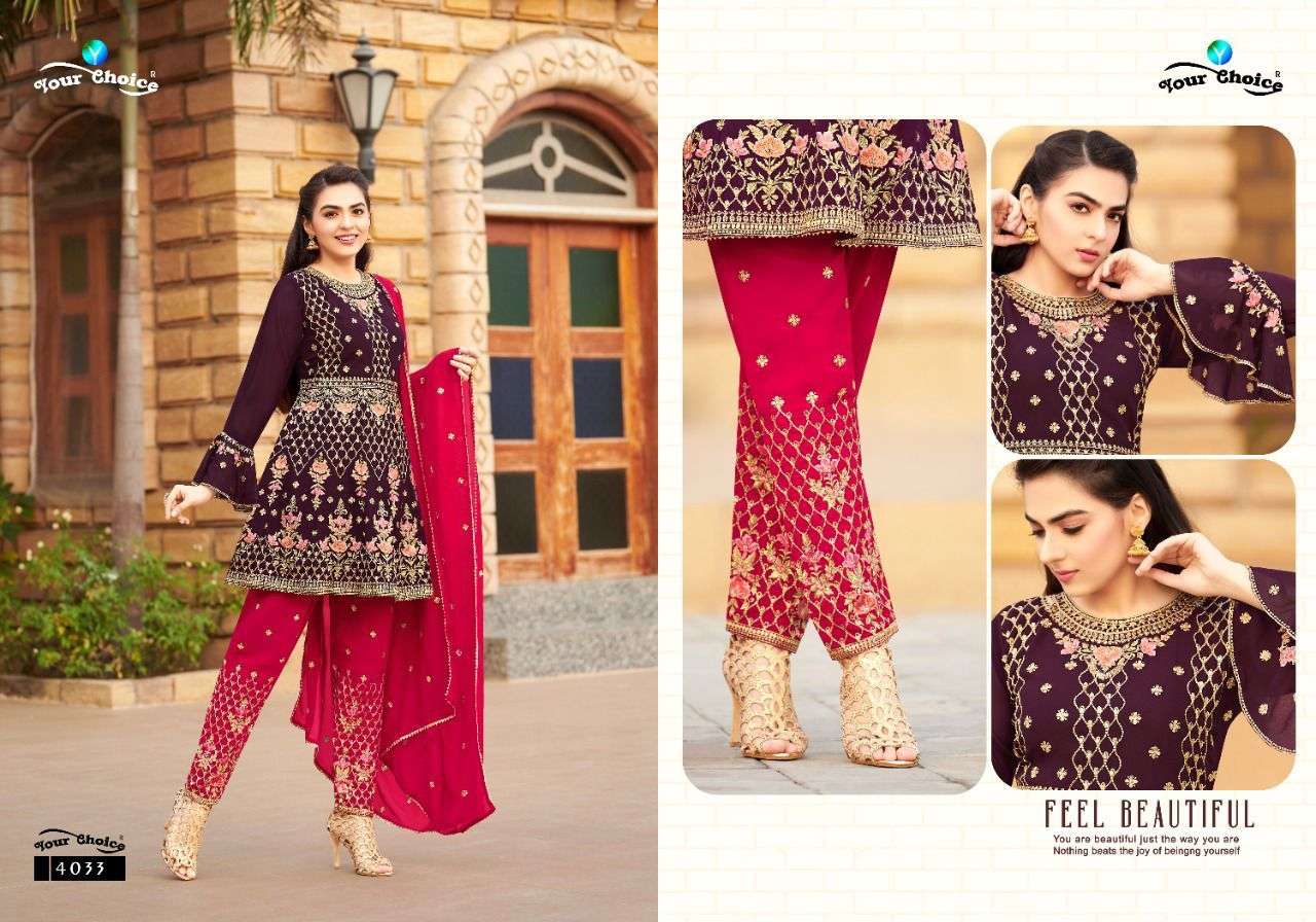 your choice maria b vol 3 4033-4037 series latest designer party wear salwar suits collection 2022