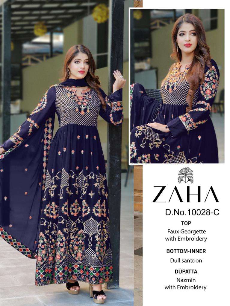 zaha 10028 series exclusive designer salwar suits wholesale market india 