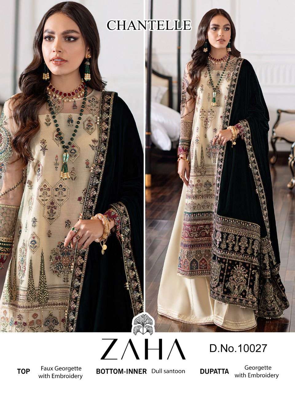 zaha chantelle exclusive designer pakisatni salwar suits collection 2022