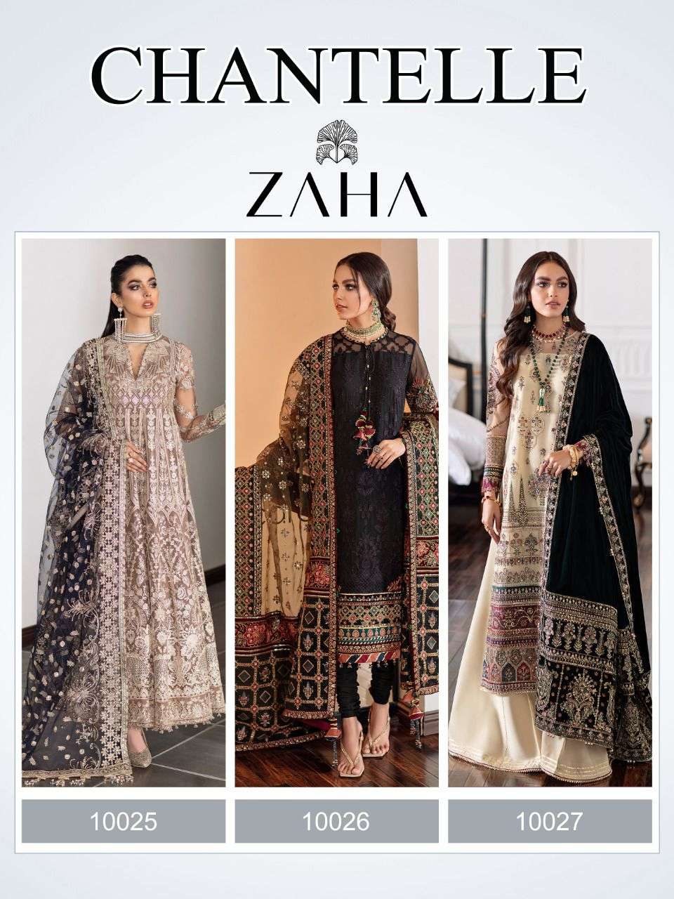 zaha chantelle exclusive designer pakisatni salwar suits collection 2022