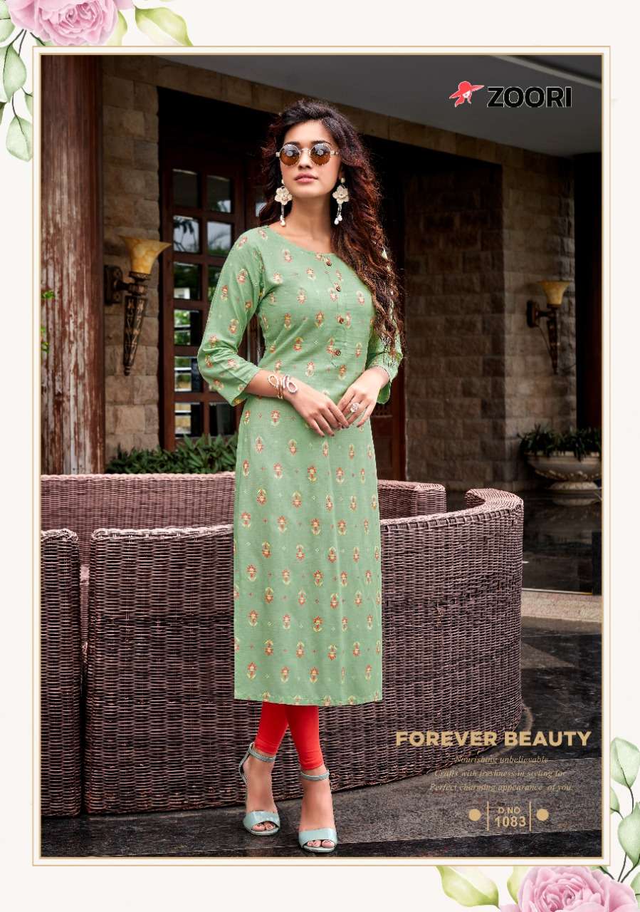 zoori akshara vol 14 stylish designer kurti catalogue manufacturer surat 